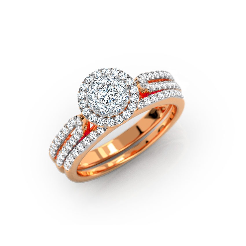 Radiating Diamond Bridal Ring Set