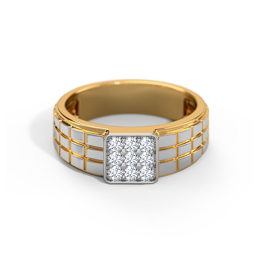 1 GRAM GOLD FORMING BLACK DIAMOND RING FOR MEN DESIGN A-550 – Radhe  Imitation