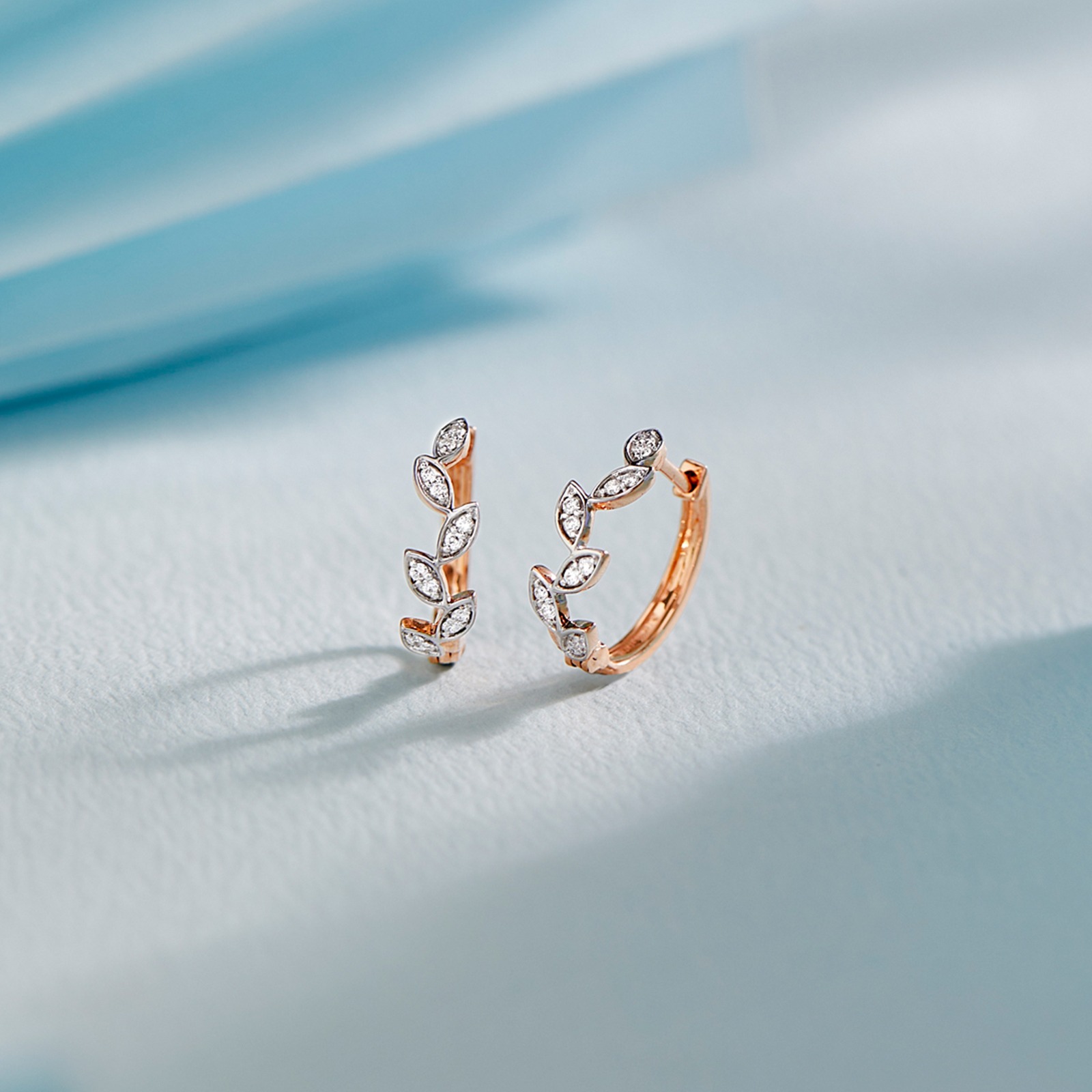 Kira Petals Diamond Hoop Earrings