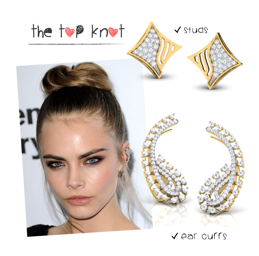 Match your earrings to your hairstyle! - The Caratlane