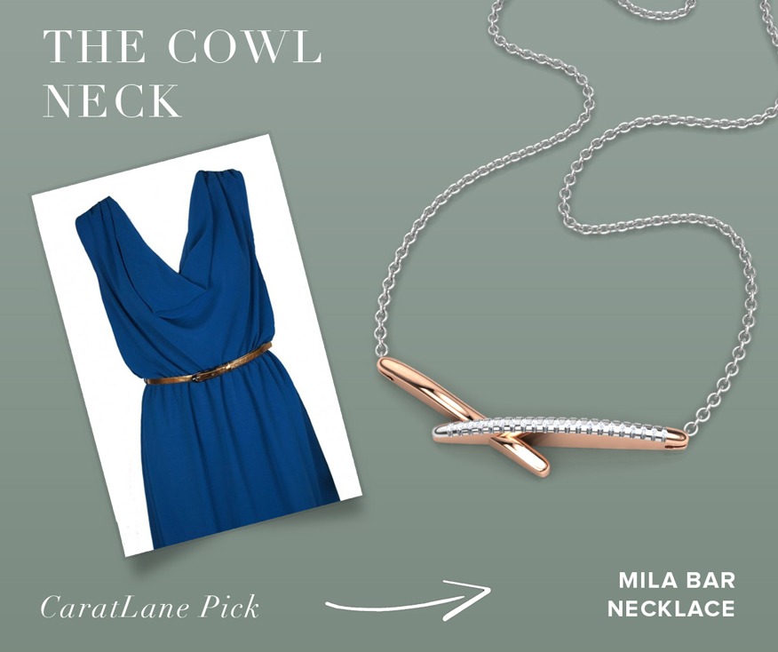 The-Cowl-veck & Mila Bar Necklace