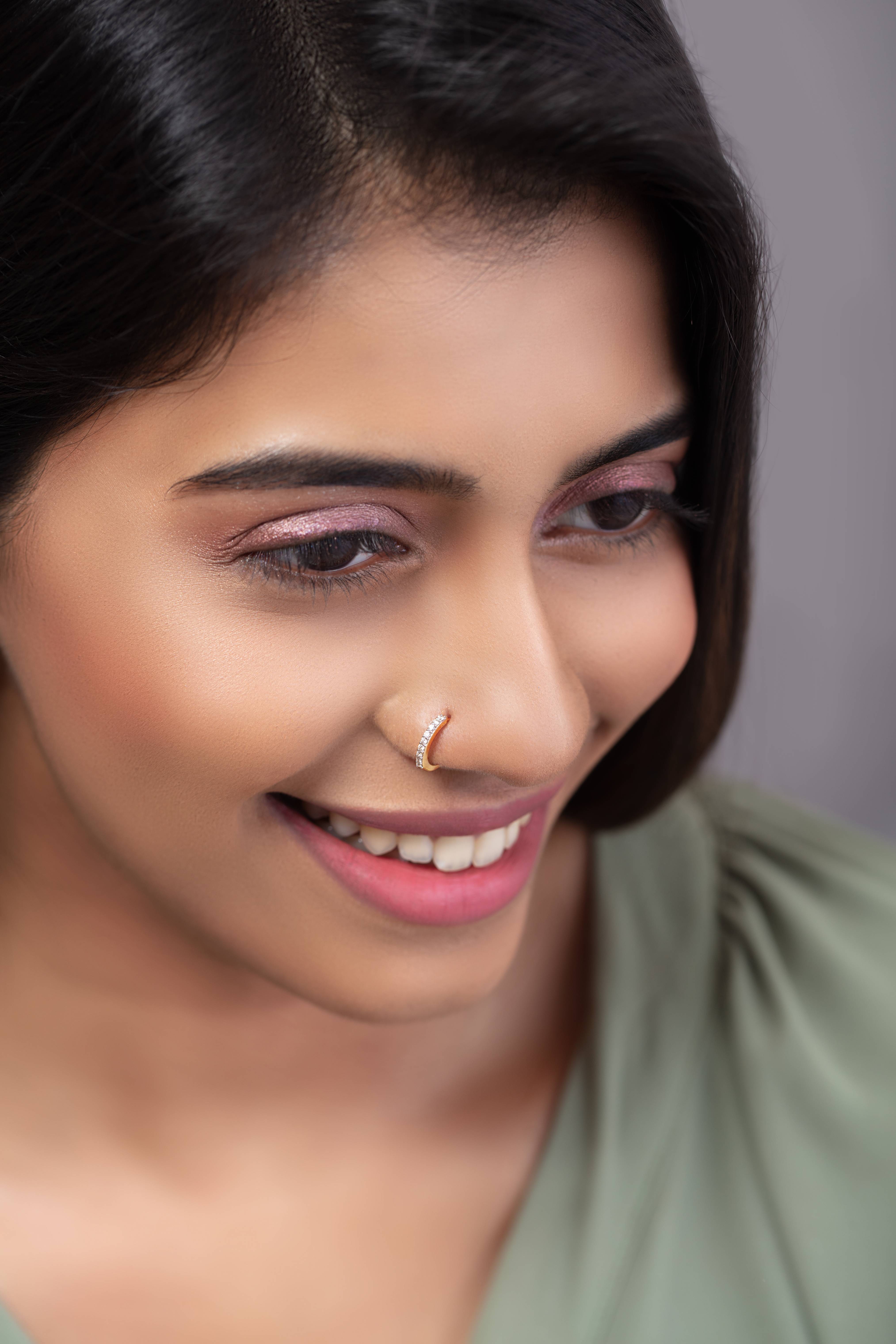 Buy Left Nose Ring, Indian Nath, Pressing Nose Ring, Indian Wedding Jewelry,  Ruby ,pressing Pattern CLEARANCE SALE Online in India - Etsy