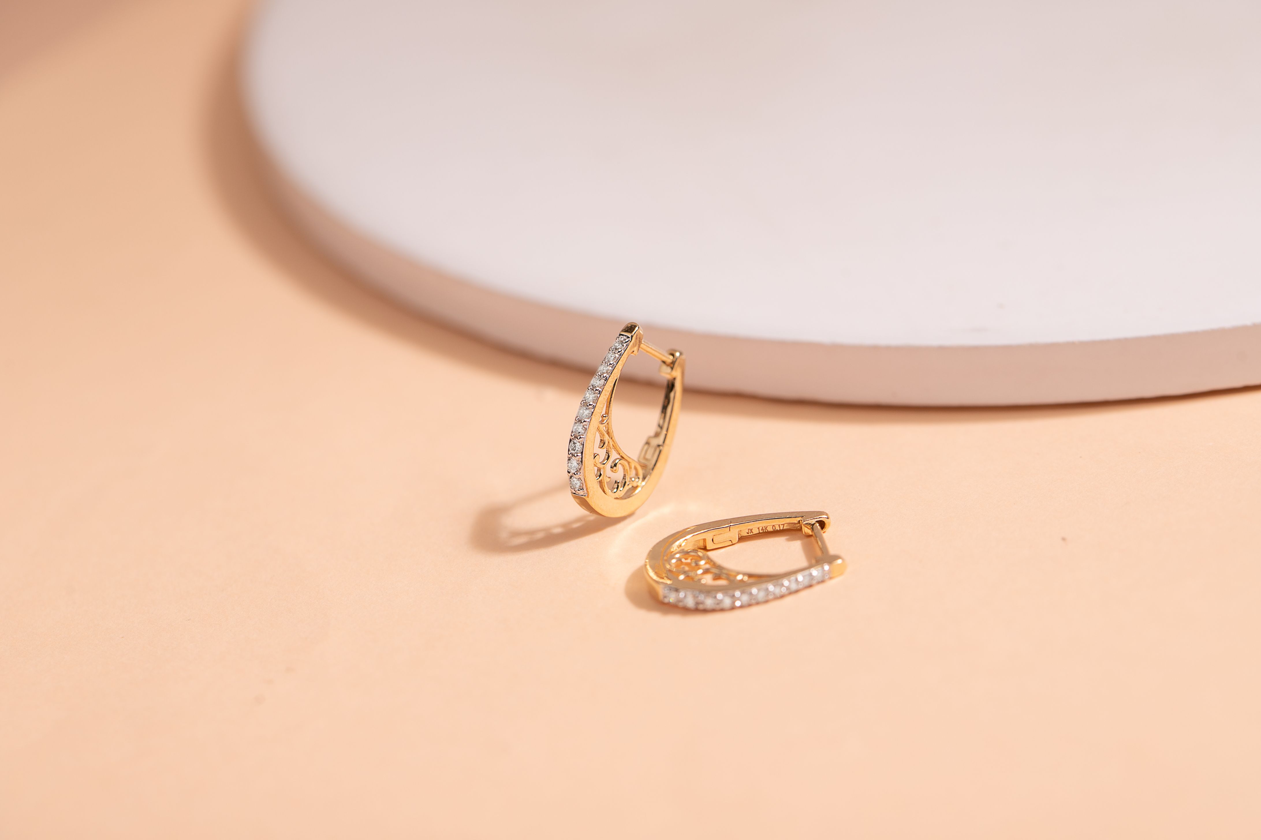 Shop Ruby  Gold Dangler 18K Gold Hoop Earrings for Women  Gehna