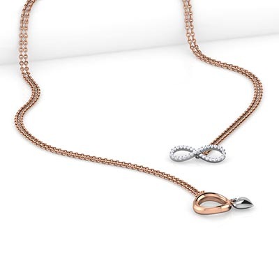 infinity love lock necklace