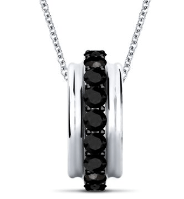 Night Black Diamond Roundel, 18K White Gold