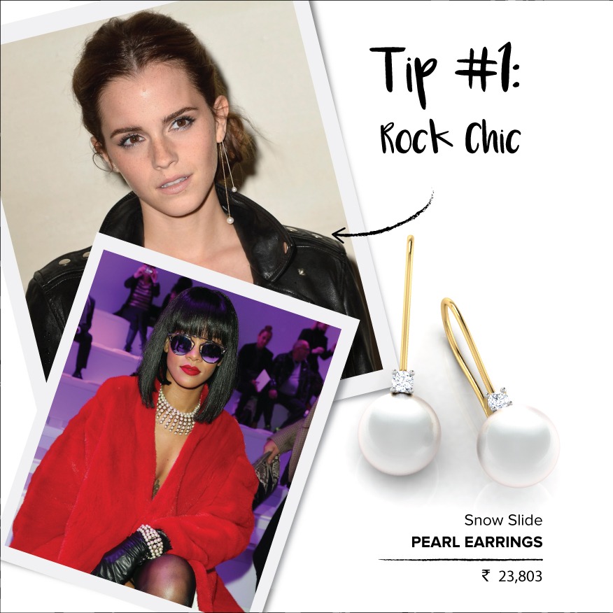 Rock Chic-Pearl earrings