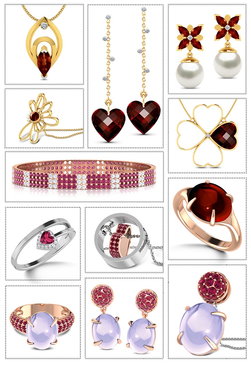 marsala color jewellery