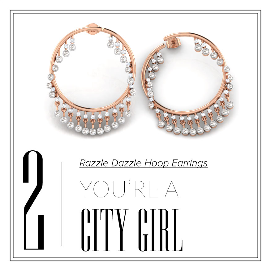 Razzle Dazzle Hoop Earrings