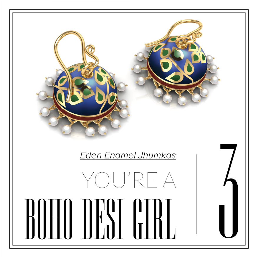 Eden Enamel Jhumkas