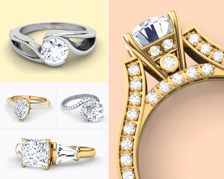 Sparkling Diamond Rings