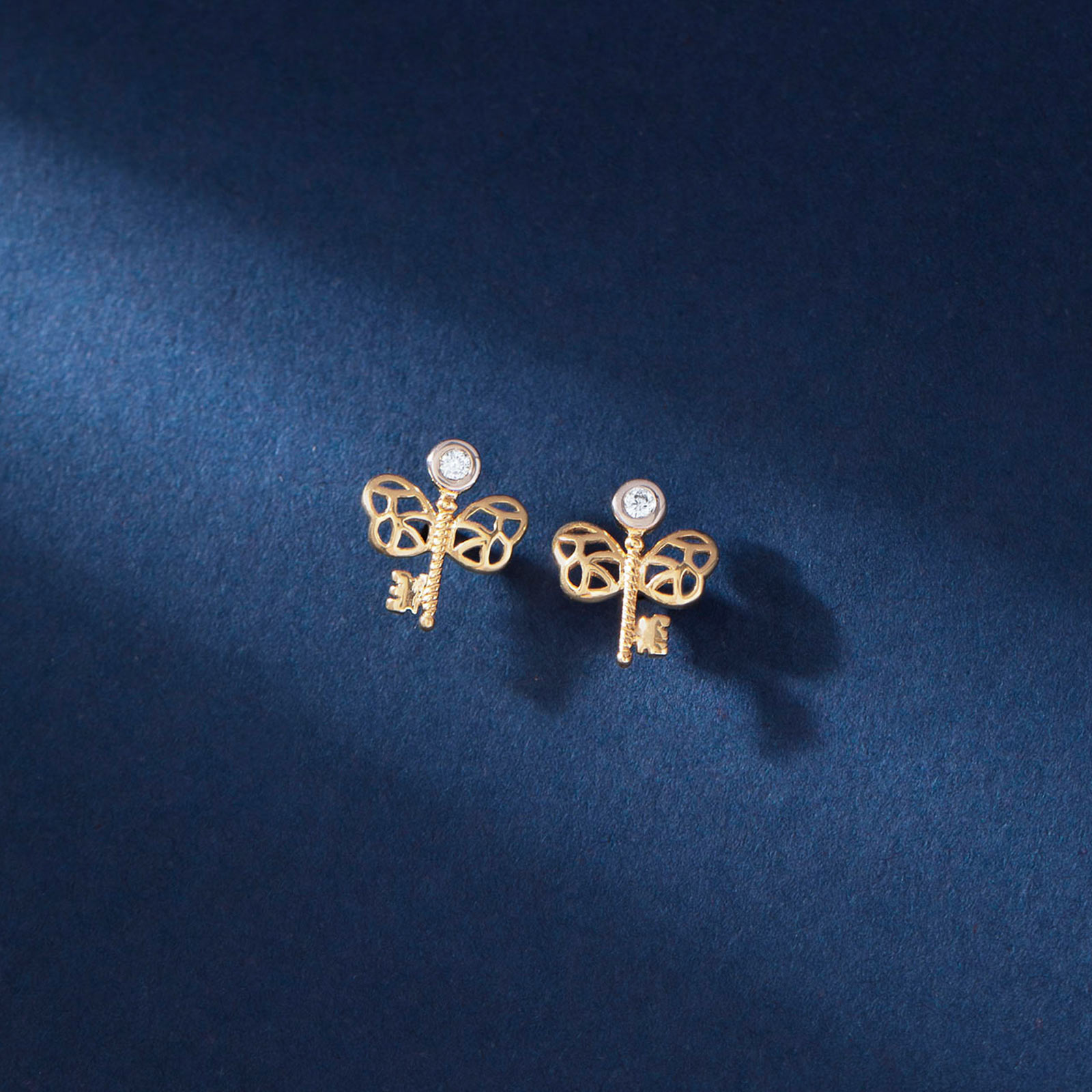 Winged Key Studs
