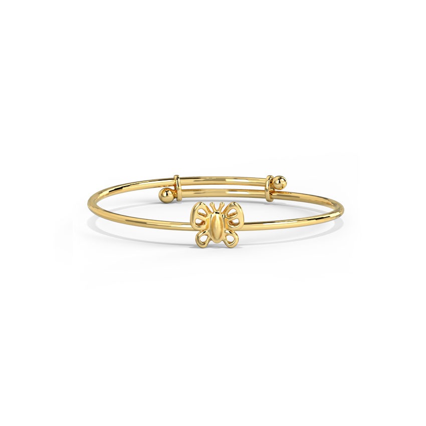 Butterfly Adjustable Baby Gold Bangle