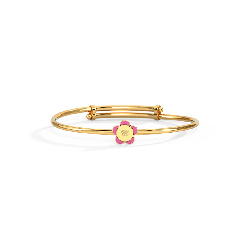 Floret Personalised Baby Gold Bangle