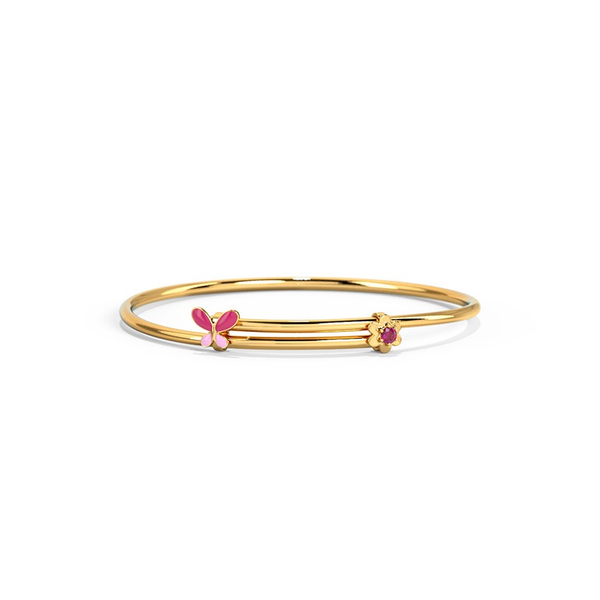Flutter Butterfly Baby Gold Bangle
