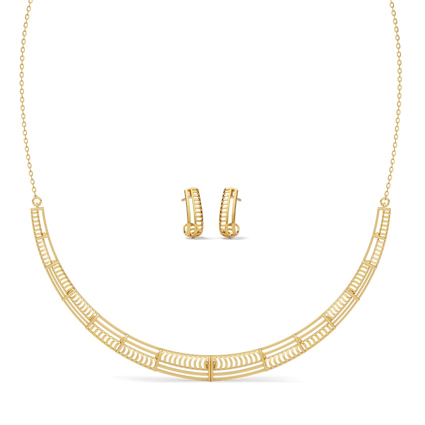 Tessera Treasure 22KT Gold Necklace Set