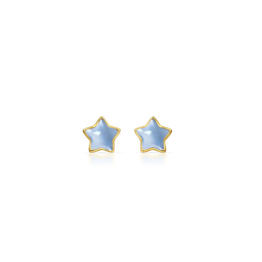Twinkling Star Kids' Gold Earrings