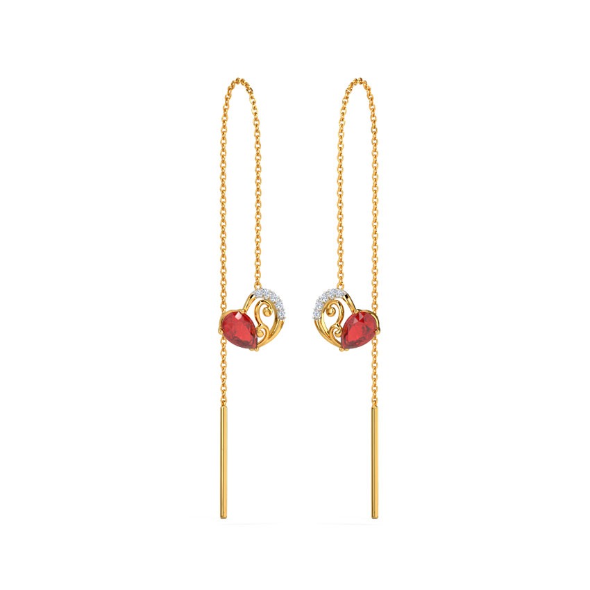 Sui dhaga pattern shop earrings