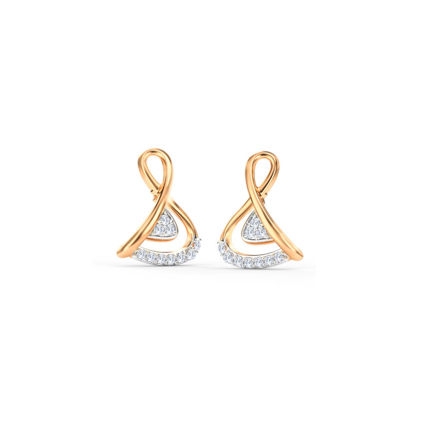 Simply Knot Diamond Stud Earrings