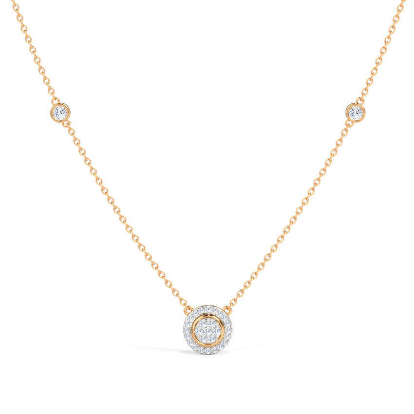 Halo Circlet Diamond Necklace