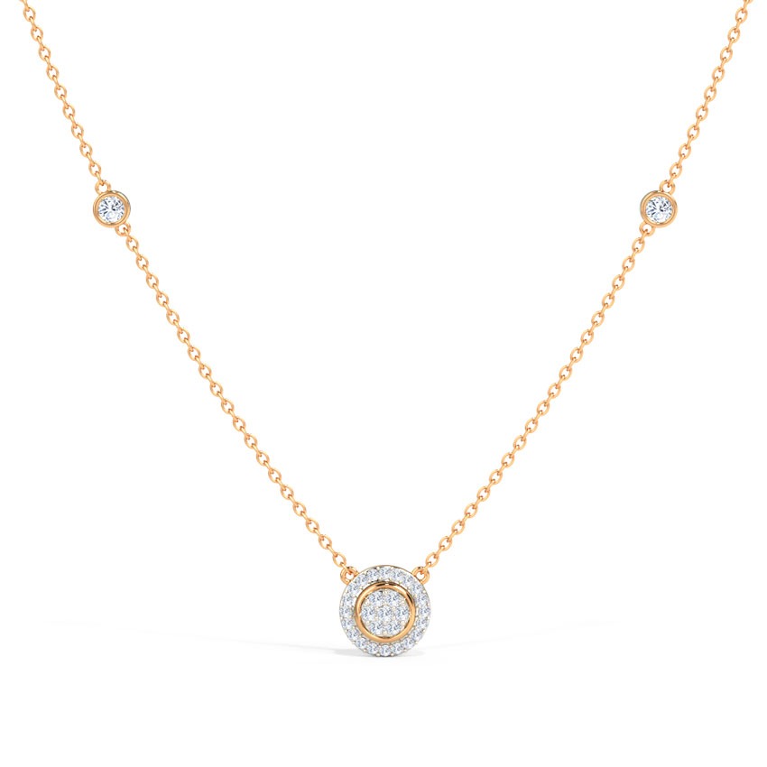 Halo Circlet Diamond Necklace