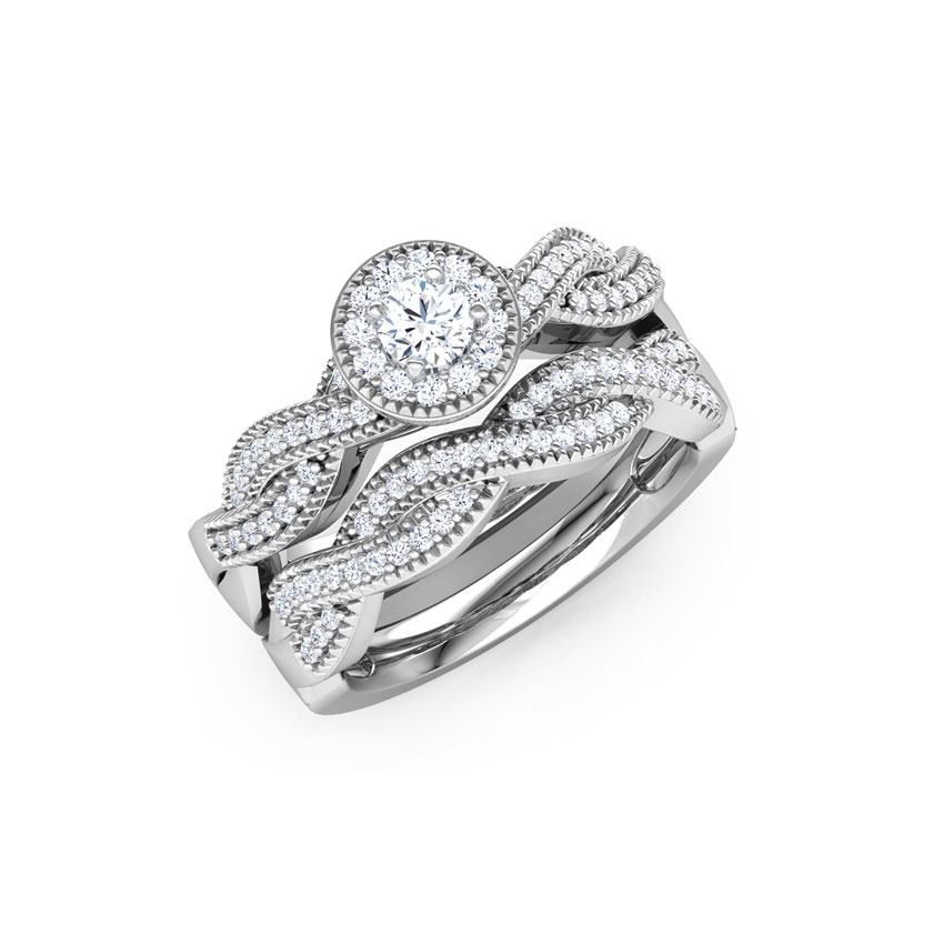 Luminous Diamond Bridal Ring Set