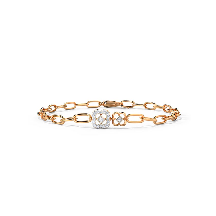 Twin Clover Diamond Bracelet