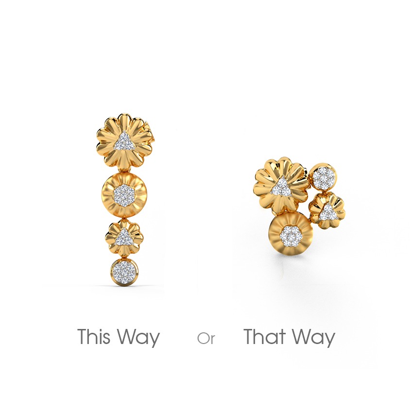 AM to PM Diamond Earrings