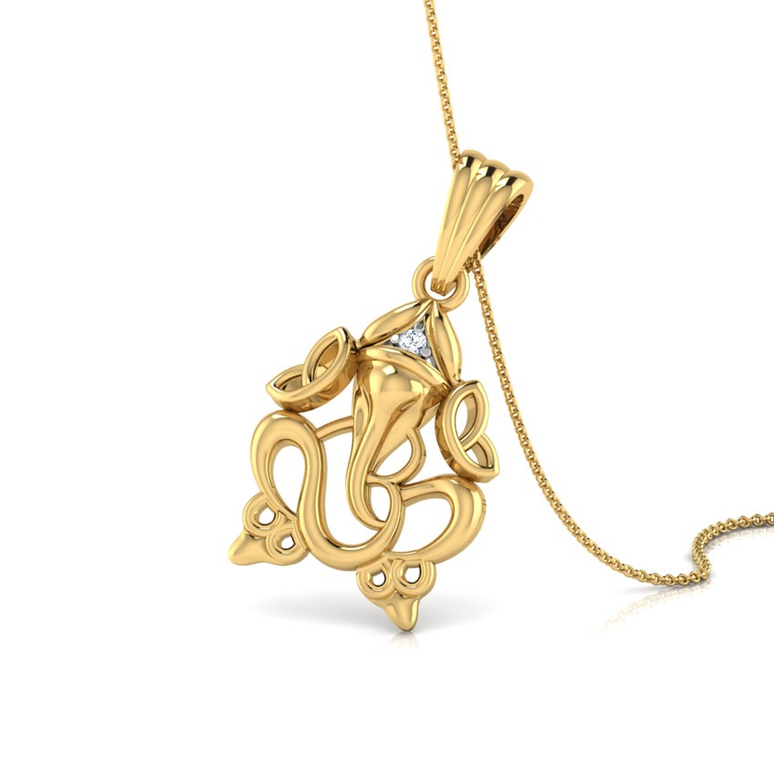 Sacred Ganesha Diamond Pendant