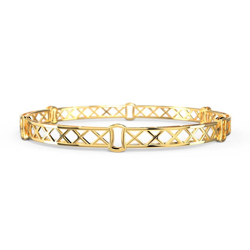 Chloe Criss-Cross Gold Bangle