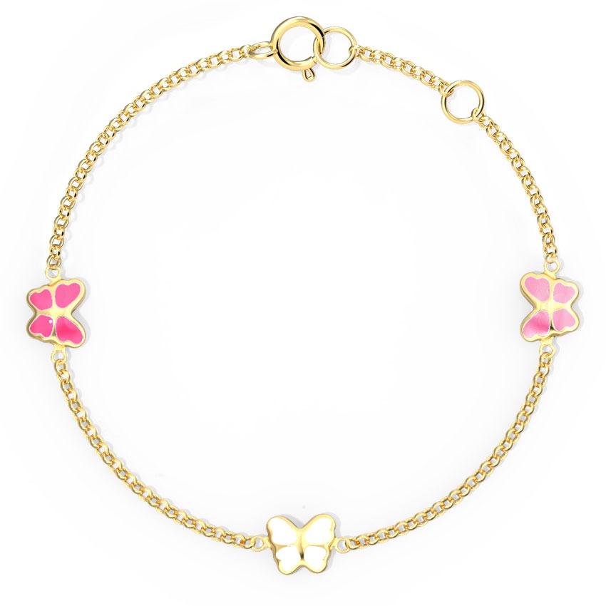 Butterfly Swarm Kids' Gold Bracelet