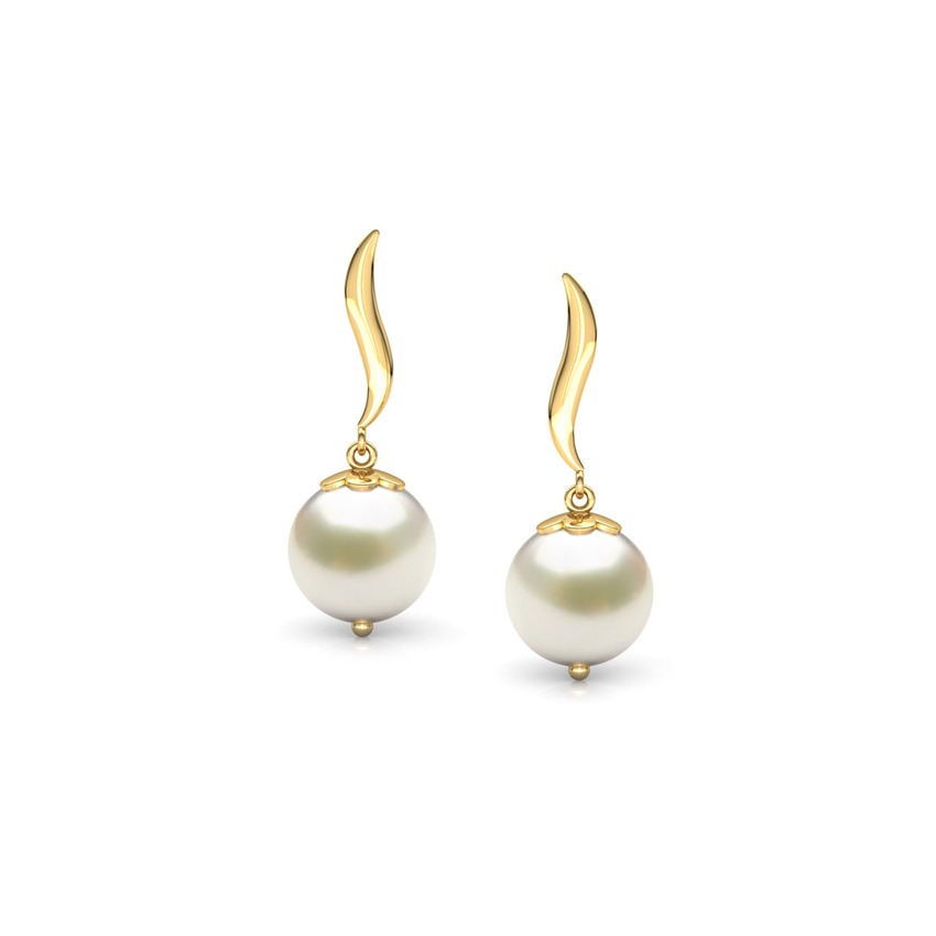 Snow Drop Pearl Drop Earrings