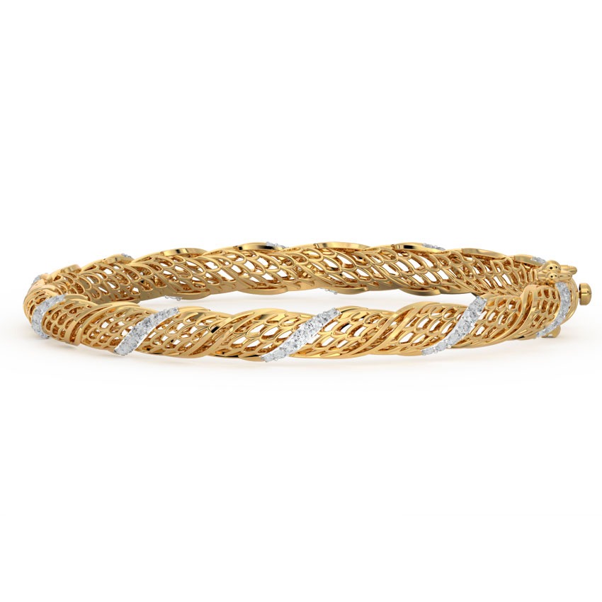 Twirl Diamond Bangle