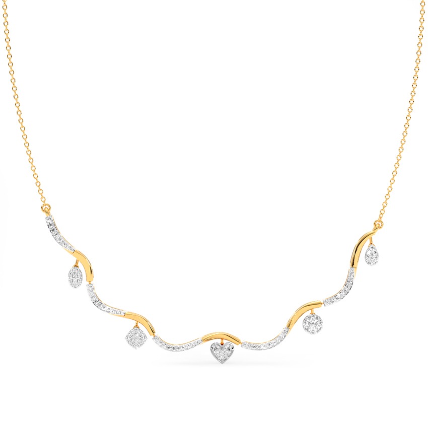 Gleaming Waves Diamond Necklace