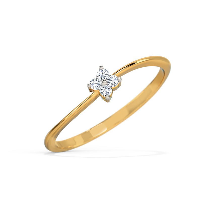 Simple Mrignaini Gold Diamond Ring