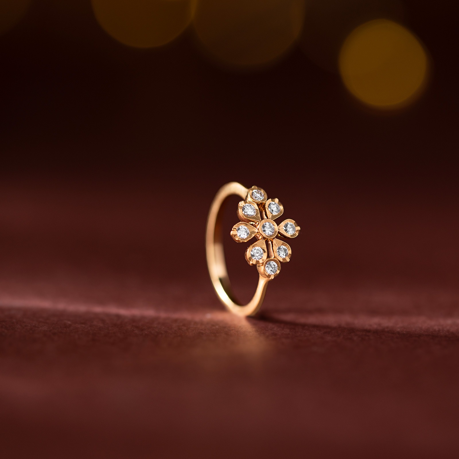 Cikku 22k Gold and Diamond Ring