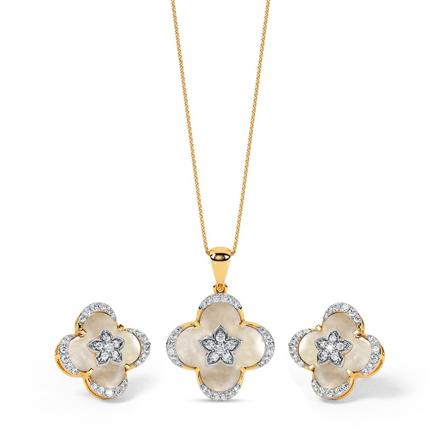 Flora Radiant Gemstone Pendant Set