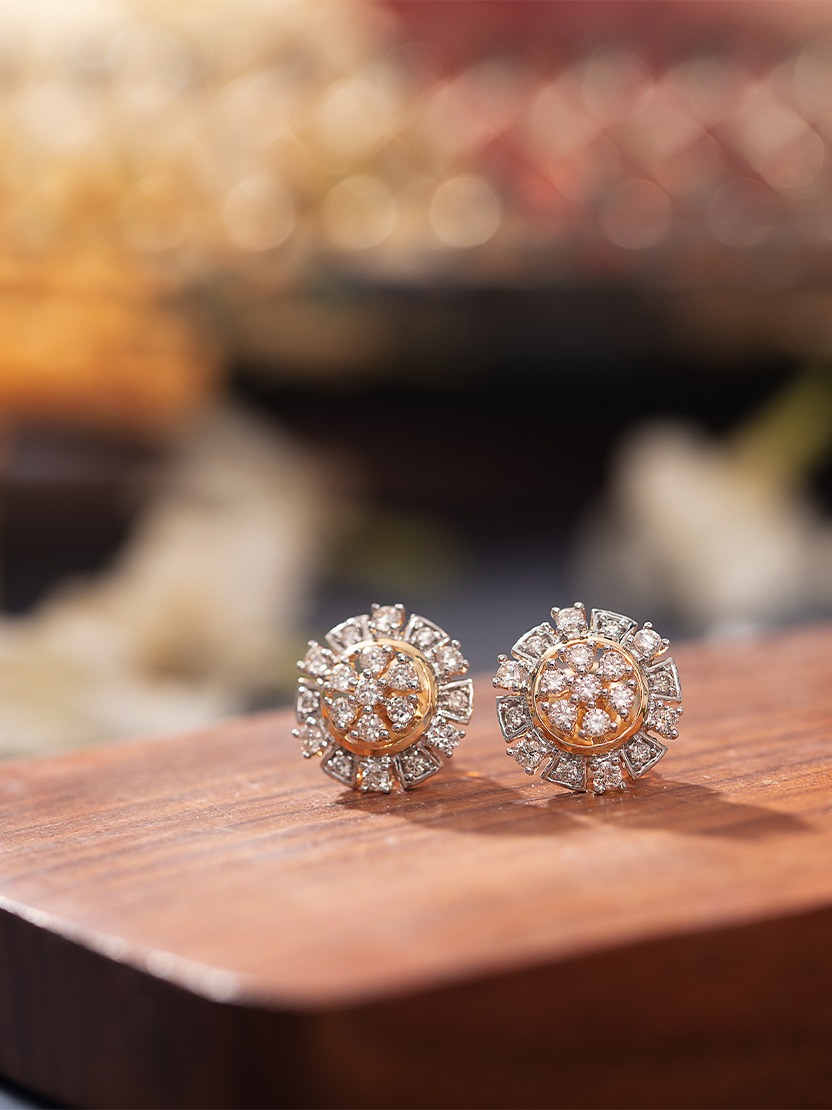 Stylish and Bold diamond earrings