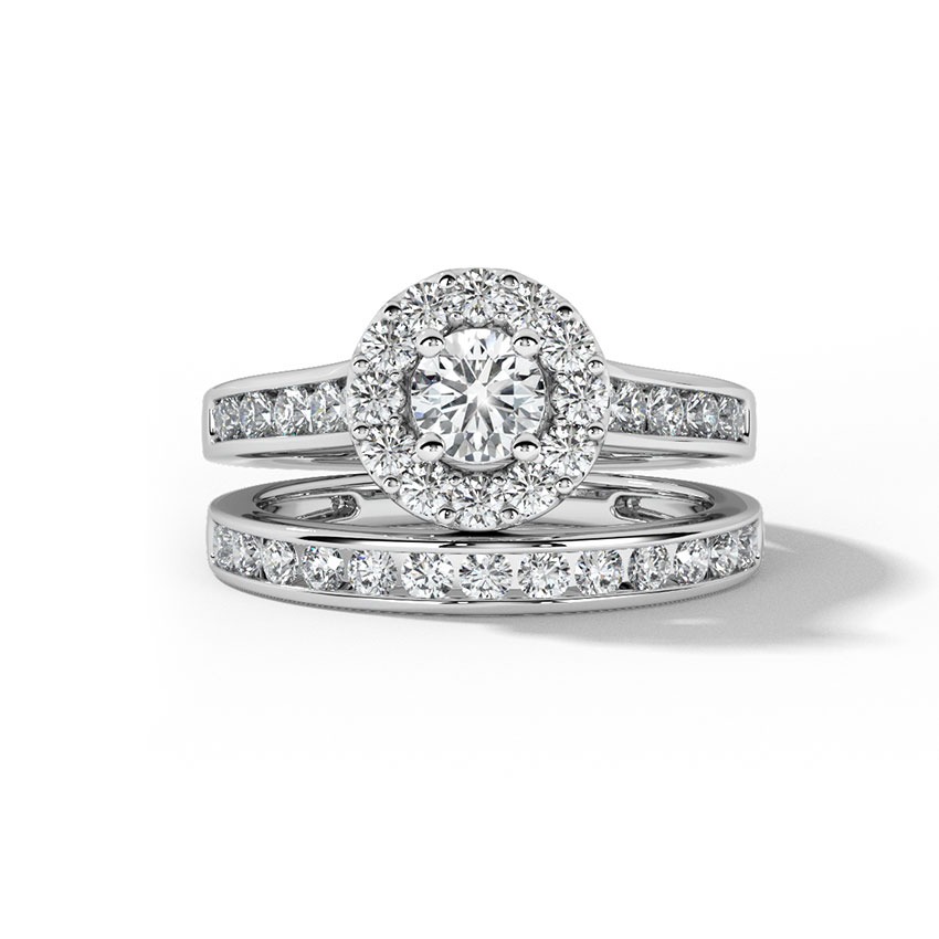 Dazzling Solitaire Bridal Ring Set