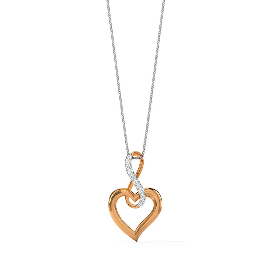 Infinity Simple Love Diamond Pendant