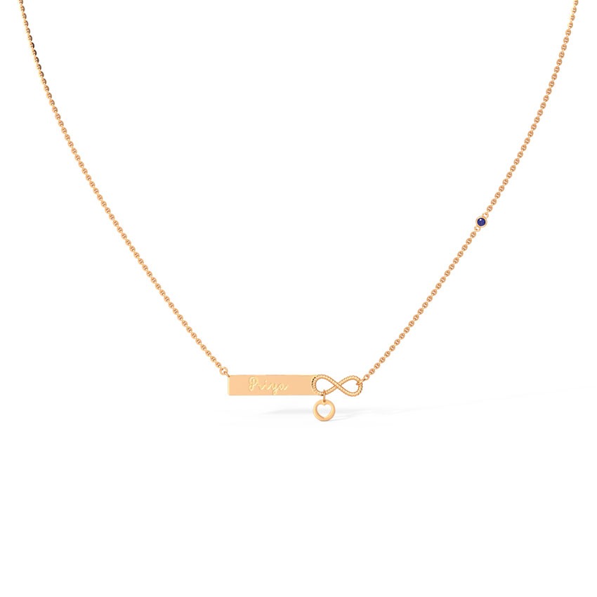 Infinity Personalised Gemstone Necklace