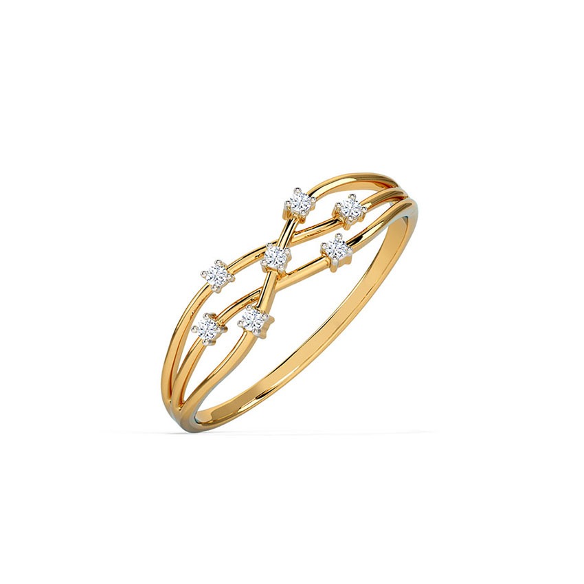 Stunning Intertwined Glim Diamond Ring