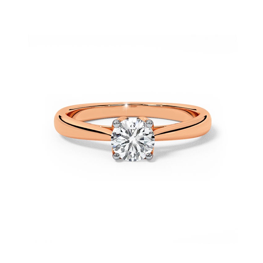 Proz Stunning Rose Gold Solitaire Ring