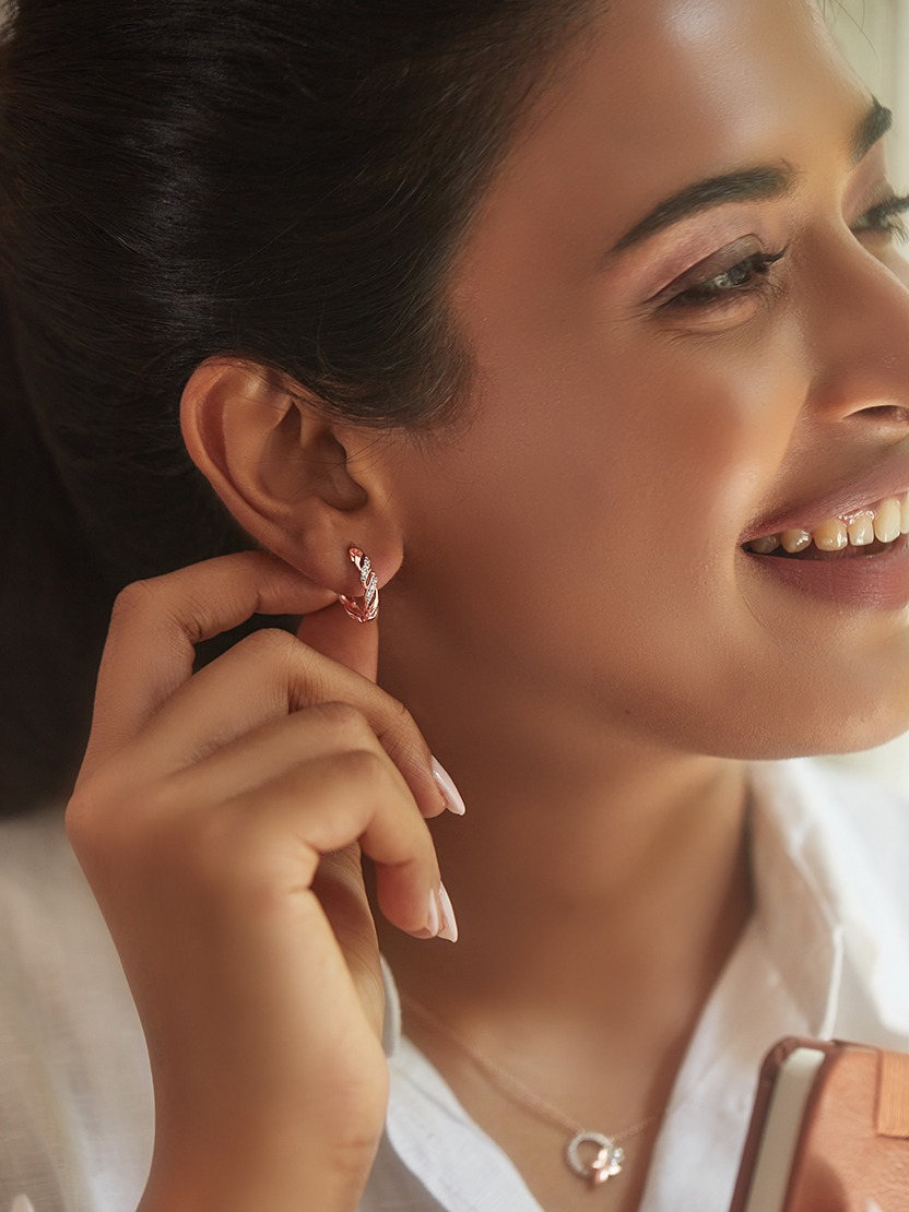 Simple gold earrings for women