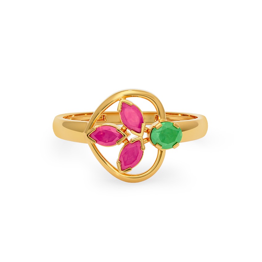 Rubellite 22KT Gemstone Ring