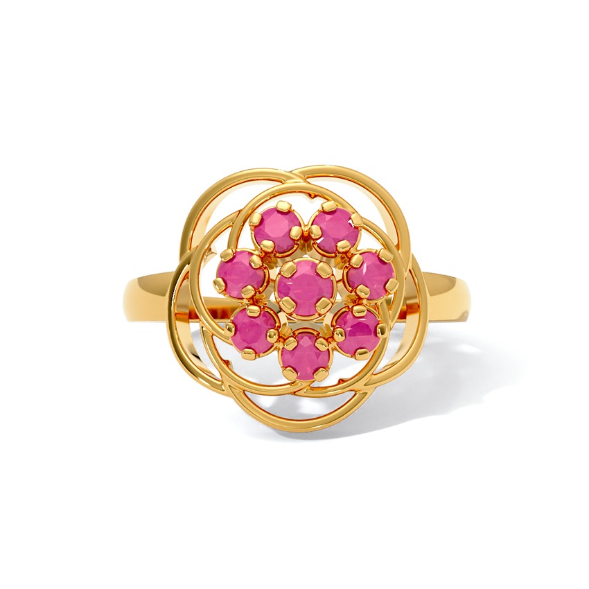 Scarlet Sigil 22KT Gemstone Ring