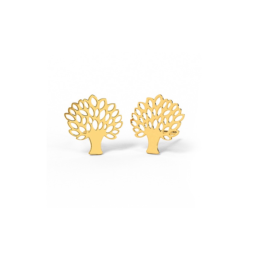 Golden Tree Lamp Stud Earrings