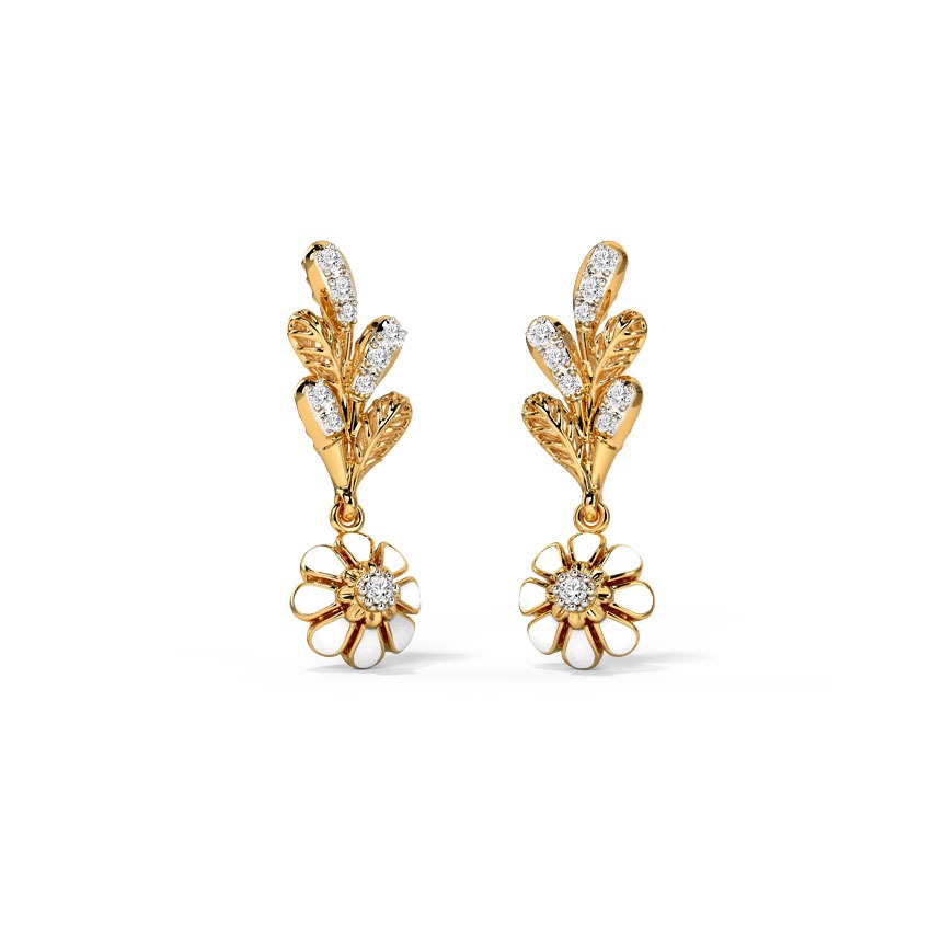 Victory Blossom Diamond Drop Earrings