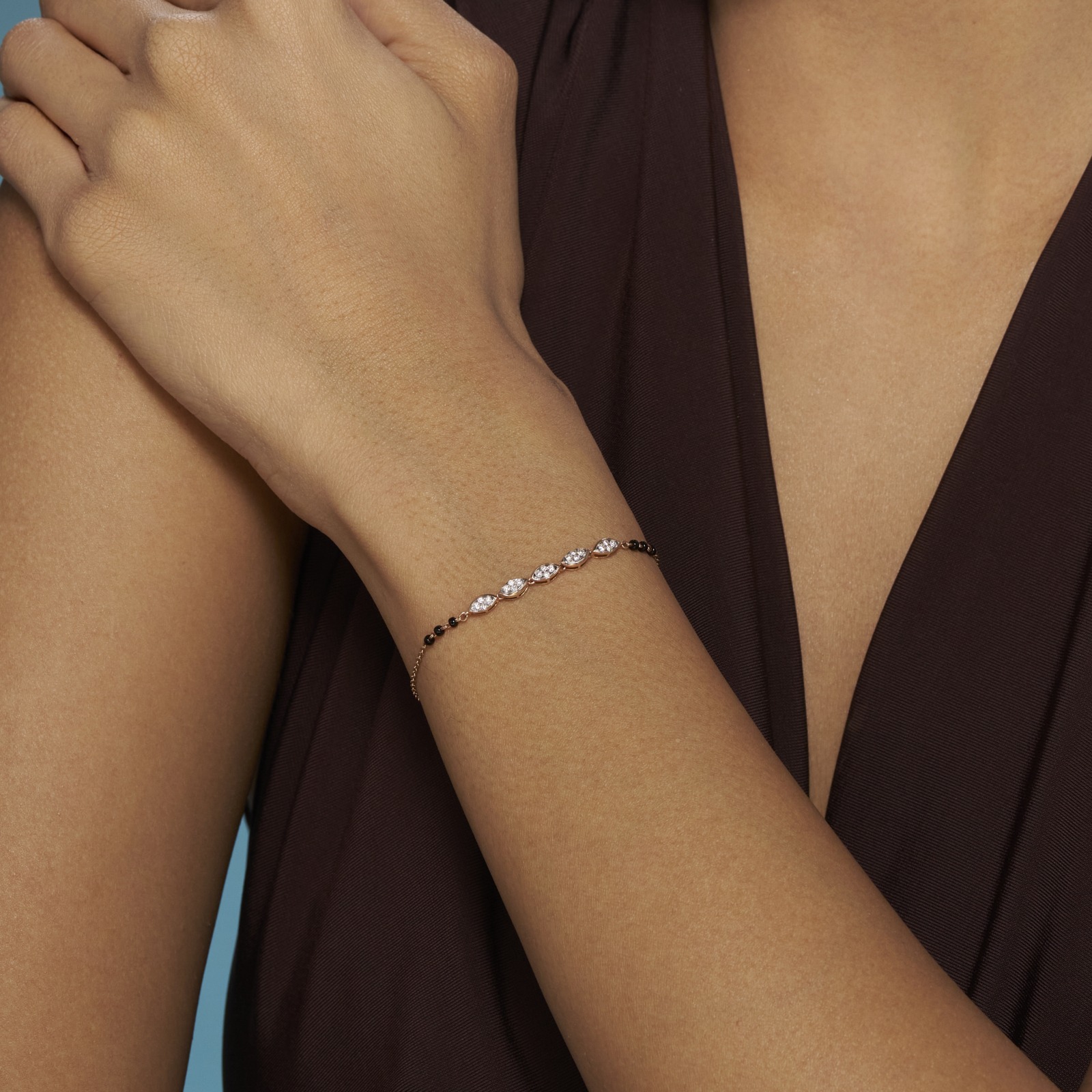 Guardian Sparkle Diamond Mangalsutra Bracelet