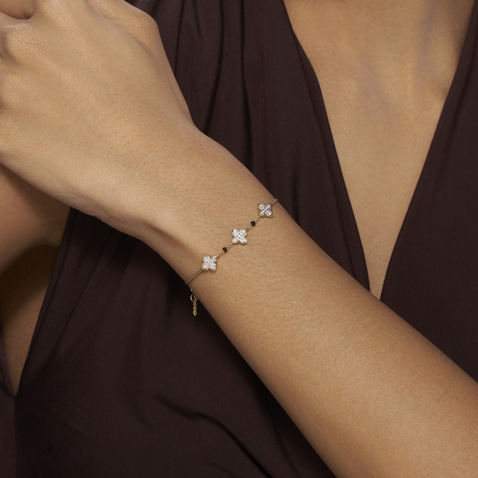 Shielded Love Diamond Mangalsutra Bracelet