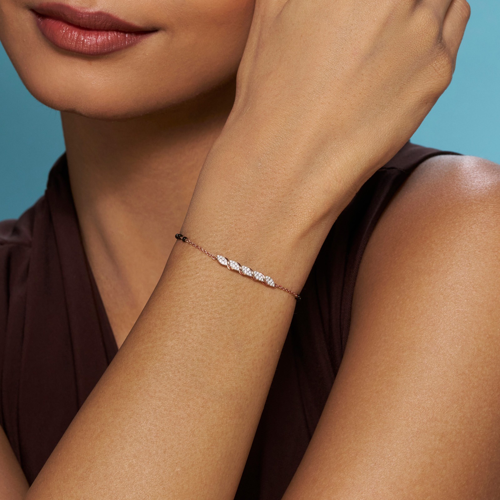 Daily Deco Diamond Mangalsutra Bracelet